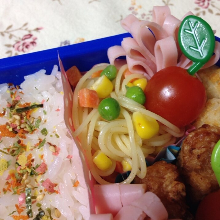 お弁当に☆簡単ミックスベジのパスタサラダ